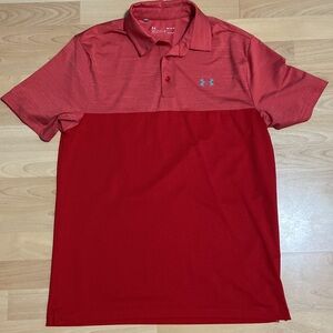 Under armour men’s heatgear size medium loose polo shirt